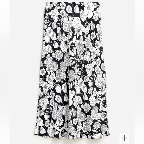NWT J. Crew Gwyneth Linen Slip Skirt in Floral Print Sz Small - Picture 2 of 8